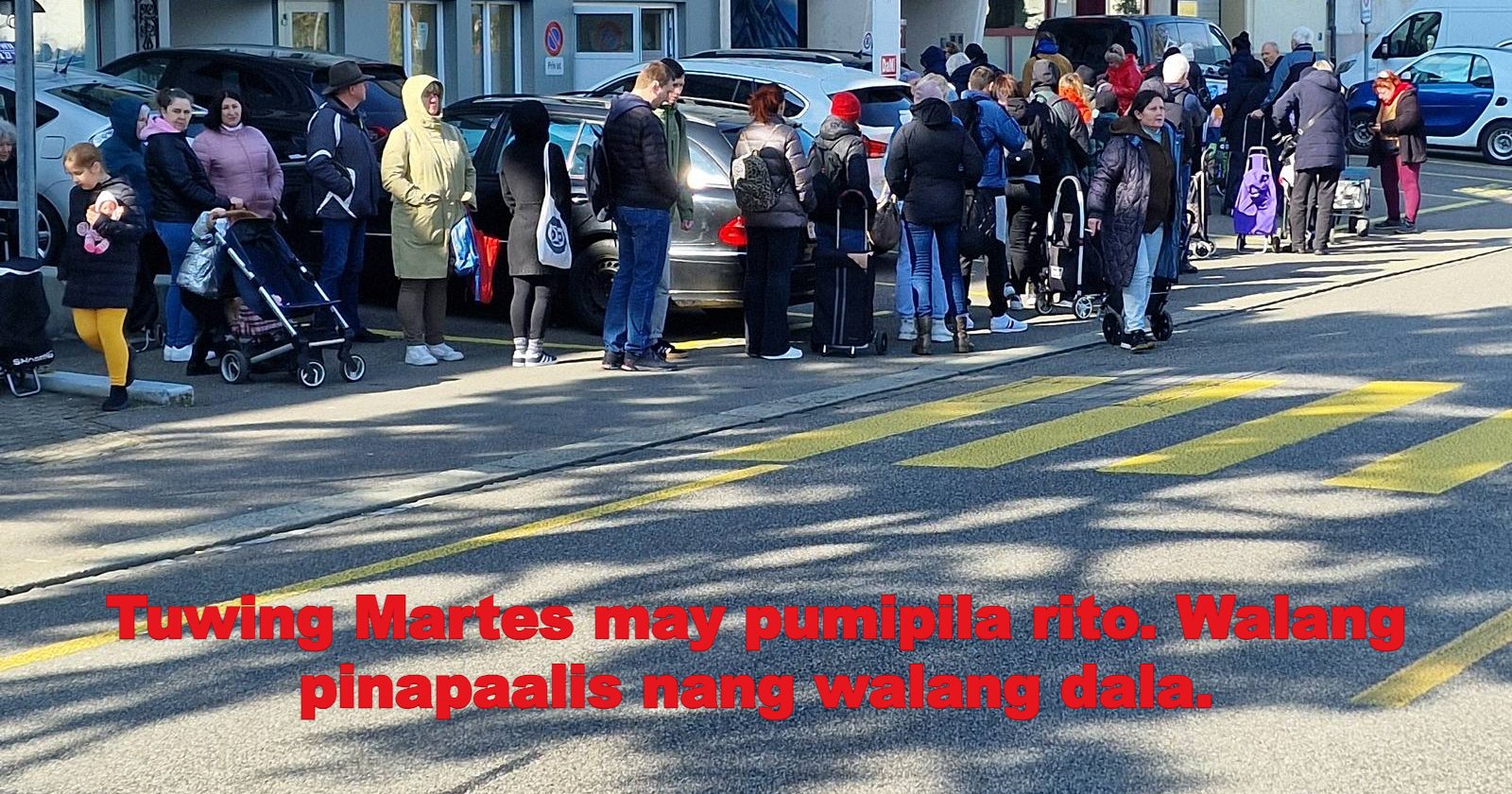 Tuwing Martes may pumipila rito. Walang pinapaalis nang walang dala.